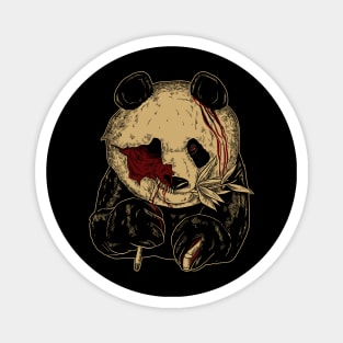 Panda Zombie Halloween Bamboo Funny Art Magnet